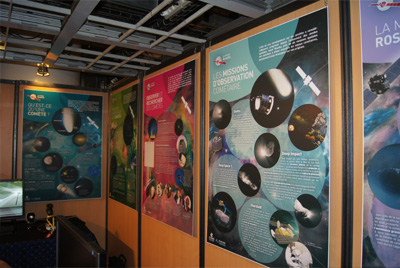 l'exposition sur les comètes au Musée de l'Air et de l'Espace
