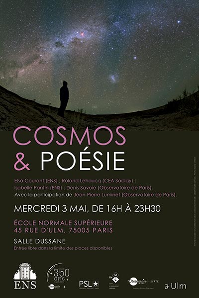 PARIS 3 mai : journée cosmos et poésie