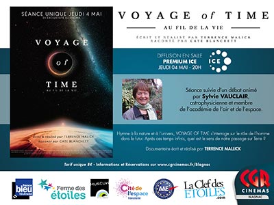 TOULOUSE 4 mai : Voyage of time au CGR Blagnac